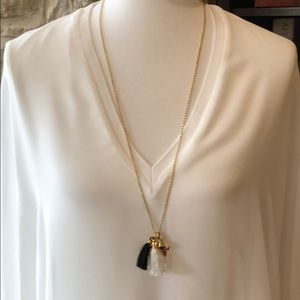 J.Crew Long Fold Tassel Necklace